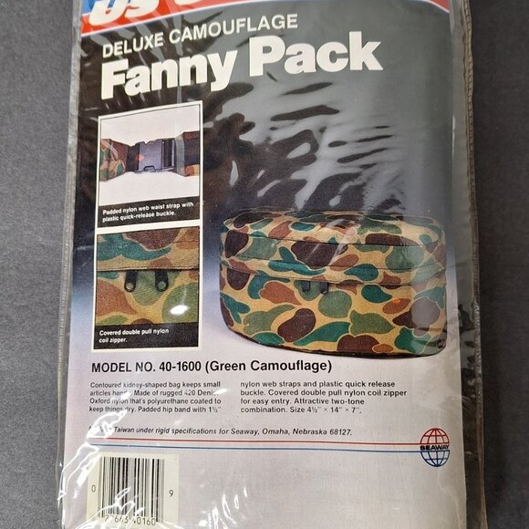 US CAMPER NEW SEALED DELUXE CAMOFLAUGE FANNY PACK 40-1600 - Picture 1 of 5